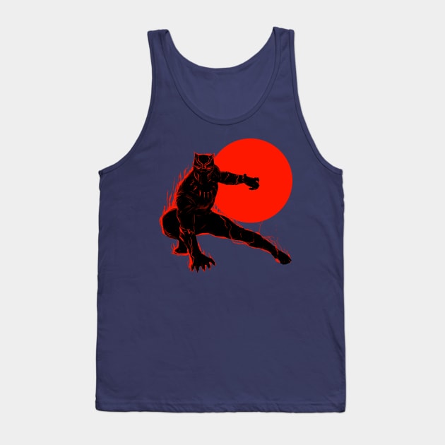 Sunset Panther Tank Top by LivMat